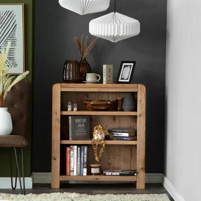 Chiltern Oak Furniture Oslo Chunky Oak Low Bookcase