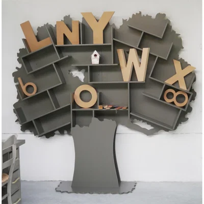 Cuckooland Mathy by Bols Tess Tree Bookcase - Mathy Ochre