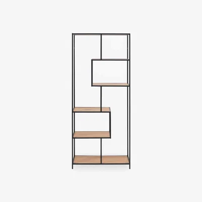 Cult Furniture £24 Off Seaford Display Unit, Oak Effect & Black