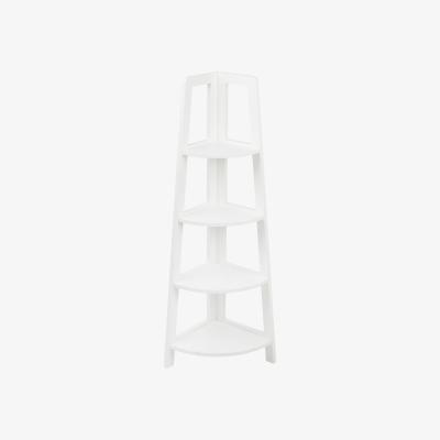 Dunelm White 4 Tier Corner Shelving Unit White