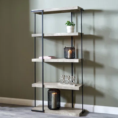Dunelm Jersey 5 Shelf Unit, Concrete Effect Brown