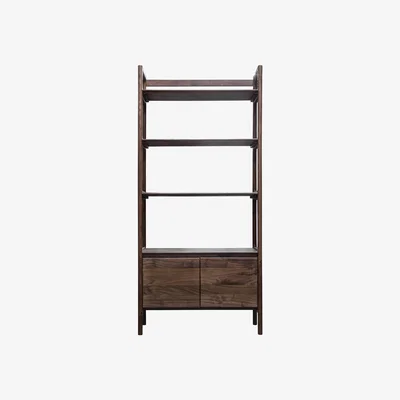 Furniture123 Madrid Bookcase with Open Display Walnut - Caspian House