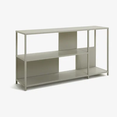 Habitat Habitat Deon Short Metal Bookcase - Light Grey