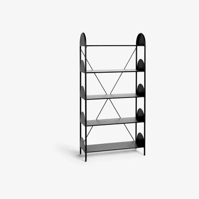 John Lewis ANYDAY John Lewis & Partners Arch Metal Tall Shelving Unit, Black