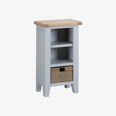 Knees Terranostra 90cm x 50cm Oak Millstone Grey Bookcase