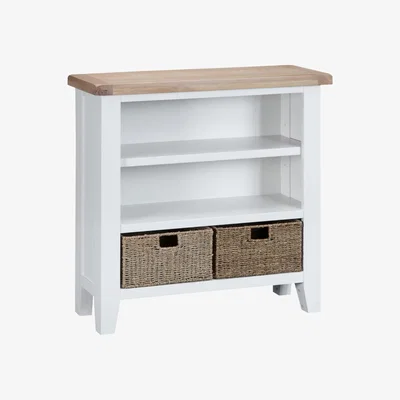 Knees Terranostra 90cm x 90cm Oak Old White Bookcase