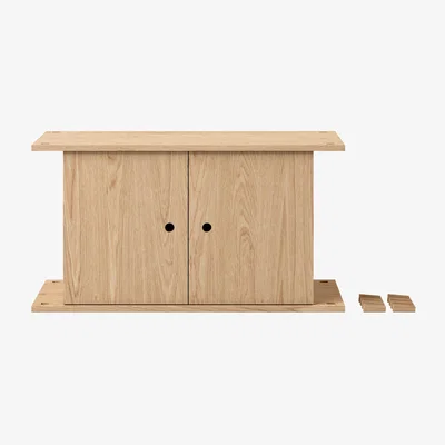 Made in Design Accessory natural wood / Crate with doors for Shelving System - MOEBE