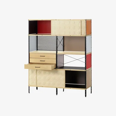Made in Design Eames Storage Unit ESU Bookcase - / L 120 x H 148 cm - Eames, 1949 by Vitra Multicoloured