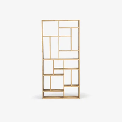 Made in Design M Large Bookcase - / Solid oak L 104 x H 219 cm by Ethnicraft Natural wood