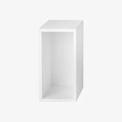 Made in Design Stacked 2.0 Shelf wood white / Small rectangulaire 43x21 cm / Avec fond - Muuto