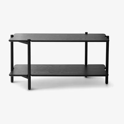 Nordic Nest Gejst Invi bookshelf 2 shelf modul 1 Black box