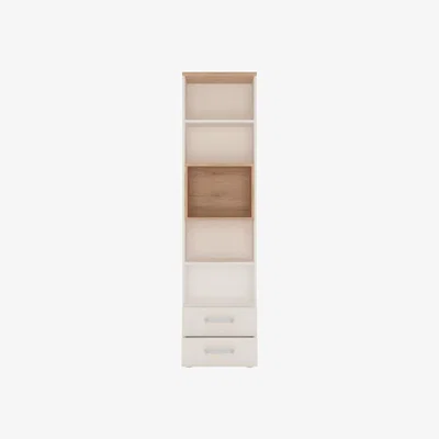 Oak&More Kinder Tall 2 Drawer Bookcase with Opalino Handles