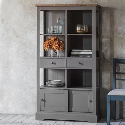 Olivia's Gallery Direct Cookham Rustic Bookcase in Grey