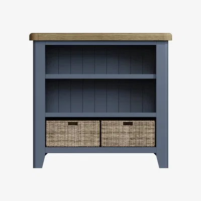 Downtown Hexham Painted Blue Small Bookcase