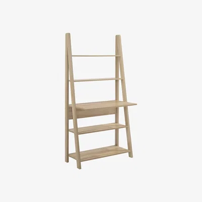 The Range Riva Tall Ladder Desk Bookcase - Oak