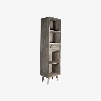 The Range Greyston Wooden Slim Tall Bookcase - Grey
