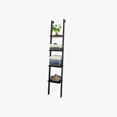 The Range SoBuy Modern 4 Tiers Wood Ladder Shelf Black