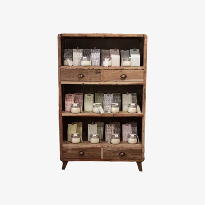 The Range Recycled Wood Shelf Display - Brown