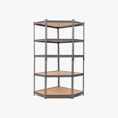 The Range Super Value Grey Steel Corner Shelving Unit 1500mm H - Grey
