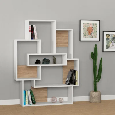 The Range Barce Modern Bookcase Display Unit - Oak