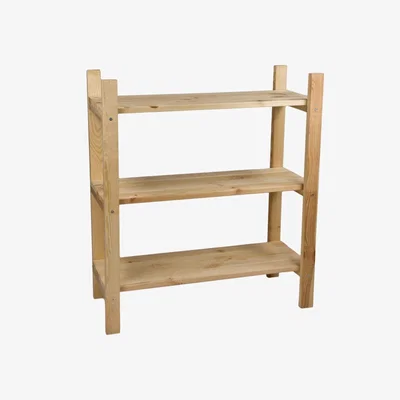 The Range Three Tier Shelf Storage Unit - Natural