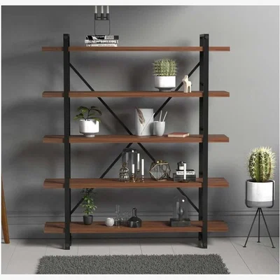 The Range Brienz Wooden Bookcase - Walnut