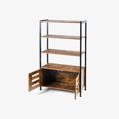 The Range Costway Bookshelf Bookcase Storage-Brown - Brown