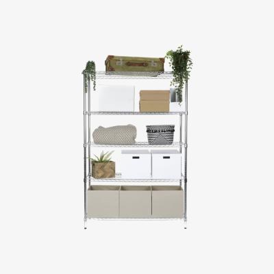 The Range Chrome Wire Shelving Unit 5 tier 1838mm H  - Chrome