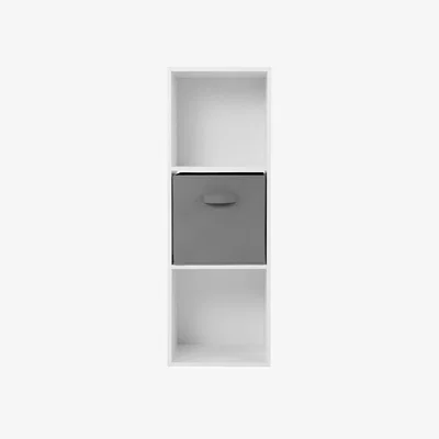 The Range Jane 3x1 Cube Storage Box Shelving with Baskets - White