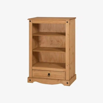 The Range Corona 1 Drawer Bookcase - Antique Wax