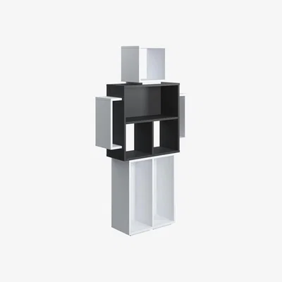 The Range Robotic Geometric Bookshelf, White Anthracite - Ruumstore - White/Anthracite