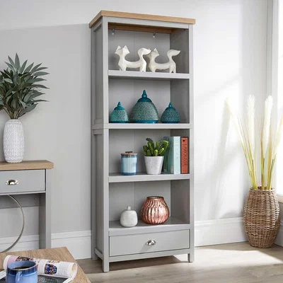 The Range Avon 1 Drawer Bookcase Display Shelving Storage Unit - Grey - Grey