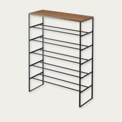 Bombinate.com Black Tower 6-Tier Wood Top Shoe Rack