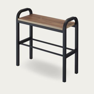 Bombinate.com Black Shoe Rack With Wooden Board