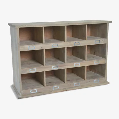Cuckooland Garden Trading Chedworth Wooden Shoe Rack in 3 Sizes - 12 Cubby Holes