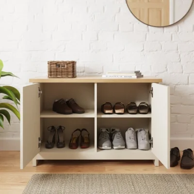 Dunelm Return - Lancaster Shoe Cabinet, Cream