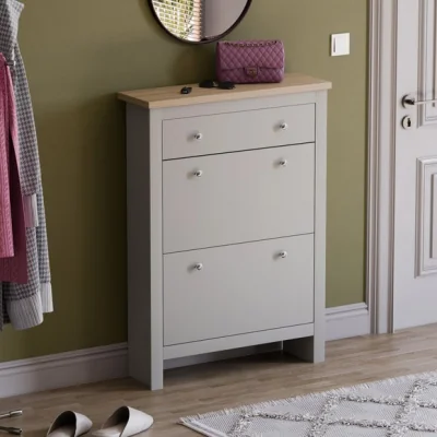 Dunelm Return - Vida Designs Arlington Shoe Cabinet, Grey