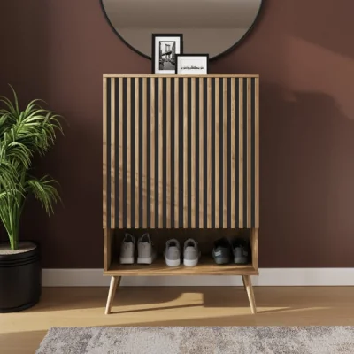 Dunelm Rowan Shoe Storage, Oak Effect