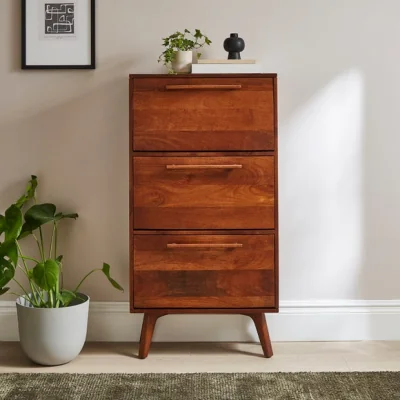 Dunelm Maxton Shoe Storage Unit, Mango Wood