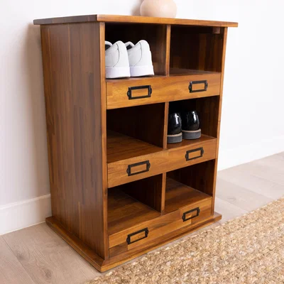 Dunelm Charnwood Small Shoe & Boot Locker Brown