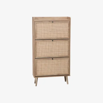 Homebase Kubu Rattan Shoe Storage Unit