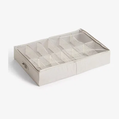 John Lewis ANYDAY John Lewis & Partners Underbed Shoe Storage Tray, Grey