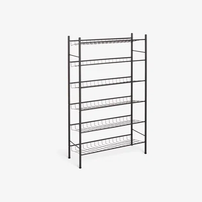 John Lewis John Lewis & Partners 6 Tier Metal Shoe Rack
