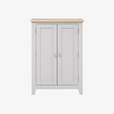 John Lewis Cotswold Chester Large Shoe Cupboard, Dove Grey
