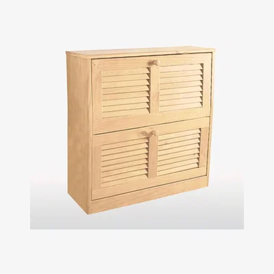 La Redoute Mayor Pine Shoe Cabinet with 2 Pull-Down Doors
