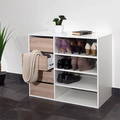 La Redoute Reynal Shoe Storage Unit with 4 Drawers and Shelves