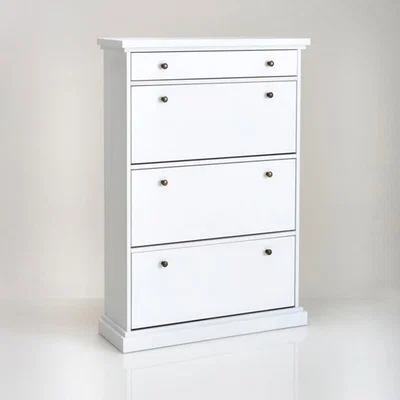 La Redoute Nottingham 24 Pair Shoe Cabinet, with 3 Pull-Down Drawers & 1 Regular Drawer