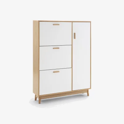 La Redoute Sheldon Shoe Cabinet with 3 Compartments & 1 Cupboard