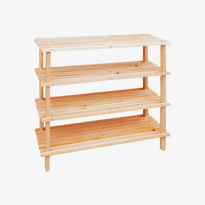 La Redoute 4-Tier Shoe Rack in Wood