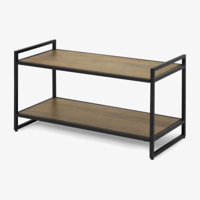 Made.com Maxine Shoe Rack, Mango Wood & Black